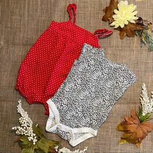 babyGap Cotton Flutter Sleeve + Bubble Shorty Romper Mixed Set